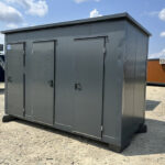 Sanitary container with 3 cubicles