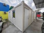2 second-hand office containers connected together