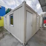 2 second-hand office containers connected together